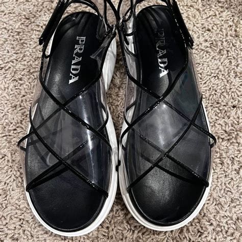 prada nylon sandals sport|prada plexiglass sandals.